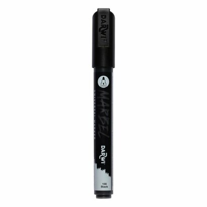 Darwi MARBEL Marker Black 4 mm, opaque acrylic marker with round tip