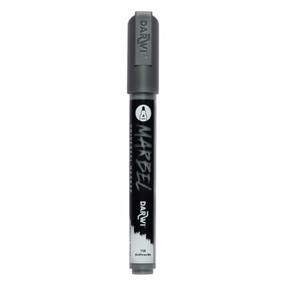 Darwi MARBEL Marker Anthracite 4 mm, opaque acrylic marker with round tip