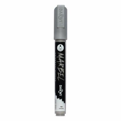 Darwi MARBEL Marker Cement Grey 4 mm, opaque acrylic marker with round tip