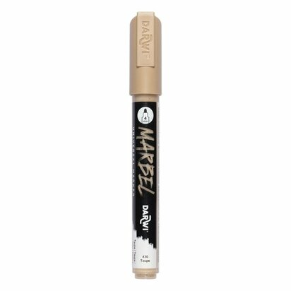 Darwi MARBEL Marker Taupe 4 mm, opaque acrylic marker with round tip