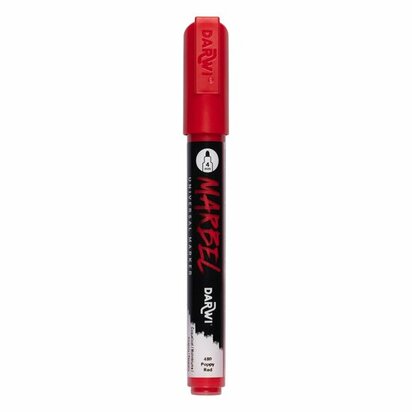 Darwi MARBEL Marker Poppy Red 4 mm, opaque acrylic marker with round tip
