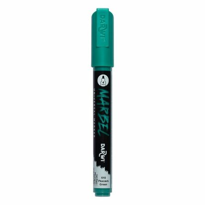 Darwi MARBEL Marker Peacock Green 4 mm, opaque acrylic marker with round tip