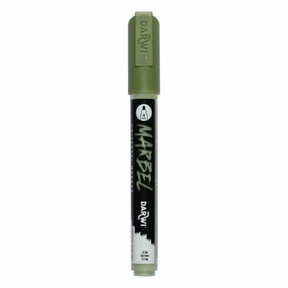 Darwi MARBEL Marker Clay Green 4 mm, opaque acrylic marker with round tip