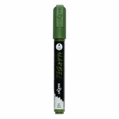 Darwi MARBEL Marker Olive Green 4 mm, opaque acrylic marker with round tip