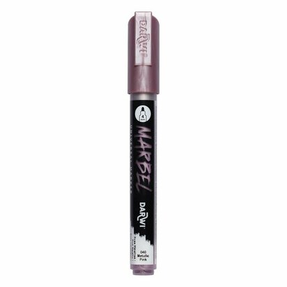 Darwi MARBEL Marker Metallic Pink 4 mm, opaque acrylic marker with round tip