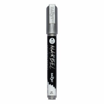 Darwi MARBEL Marker Silver 4 mm, opaque acrylic marker with round tip
