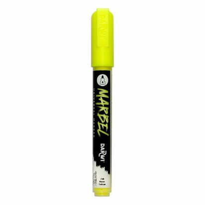 Darwi MARBEL Marker Neon Yellow 4 mm, opaque acrylic marker with round tip