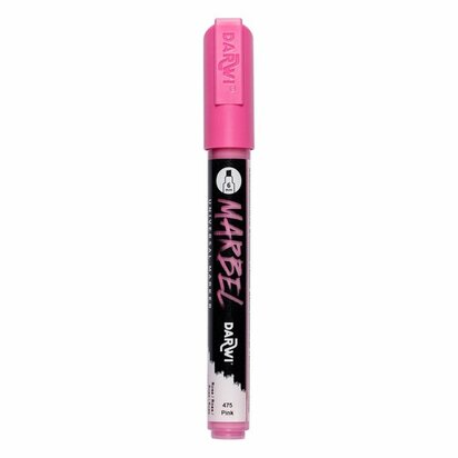 Darwi MARBEL Marker Pink 6 mm, opaque acrylic marker with chisel tip