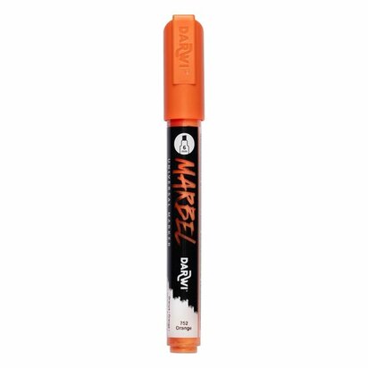 Darwi MARBEL Marker Orange 6 mm, opaque acrylic marker with chisel tip