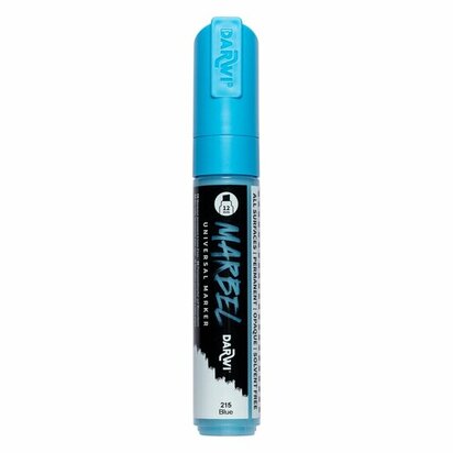 Darwi MARBEL Marker Blue 12 mm, opaque acrylic marker with broad bevel tip