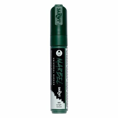 Darwi MARBEL Marker Jungle Green 12 mm, opaque acrylic marker with broad bevel tip