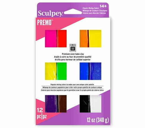Sculpey Premo Multipack Classic 12 &times; 28 g &ndash; productfoto