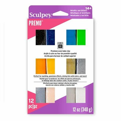 Sculpey Premo Multipack Metallic & Glitter 12 &times; 28 g &ndash; productfoto
