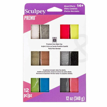 Sculpey Premo Multipack Mixed Effects 12 &times; 28 g &ndash; productfoto