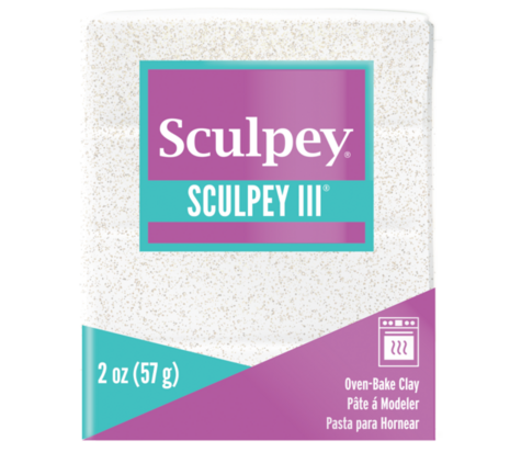 Sculpey III White Glitter 57 g &ndash; productfoto