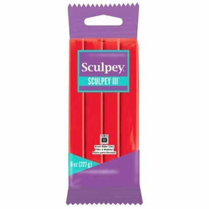 Sculpey III Red Hot Red 227 g &ndash; productfoto