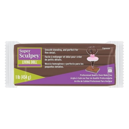 Super Sculpey Living Doll Espresso 454 g &ndash; productfoto