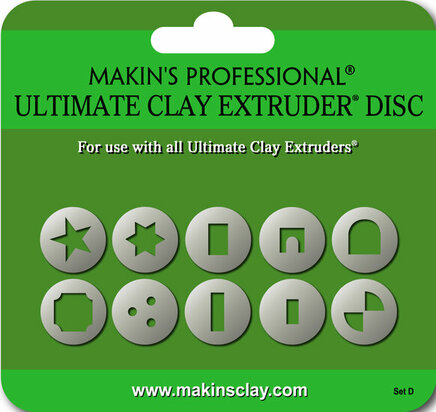 Makin's Clay Extruder Disc Set D &ndash; extruderaccessoires