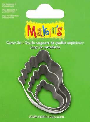 Makin's RVS-uitstekers Baby Foot 3 PC Set &ndash; rvs-uitstekers 3-delig