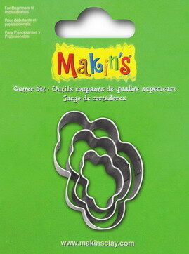 Makin's RVS-uitstekers Cloud 3 PC Set &ndash; rvs-uitstekers 3-delig