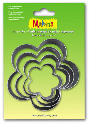 Makin's RVS-uitstekers Flower 4 PC Set &ndash; rvs-uitstekers 4-delig