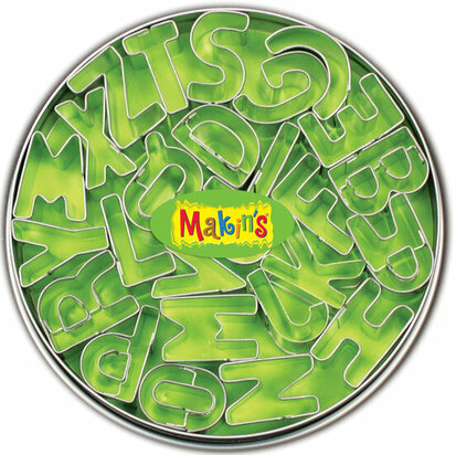 Makin's RVS-uitstekerset Alphabets 26 PC &ndash; thematische rvs-uitstekers