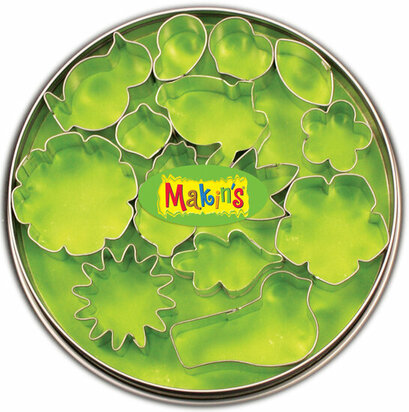 Makin's RVS-uitstekerset Flower Leaf 15 PC &ndash; thematische rvs-uitstekers