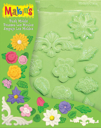 Makin's Push Mold Floral &ndash; kunststof drukmallen