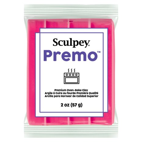 Sculpey Premo Flourescent Pink &ndash; foto van polymeerklei