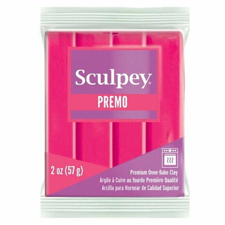 Sculpey Premo - Flourescent Pink &ndash; foto van polymeerklei