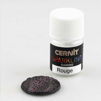 Sparkling Mica Poeder Diamond Red &ndash; foto van kleur en vernis