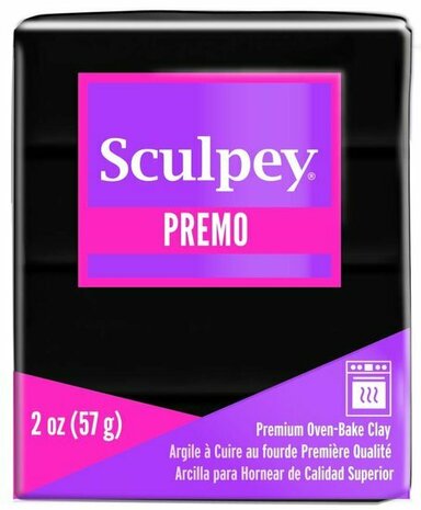Sculpey Premo -- Black &ndash; foto van polymeerklei