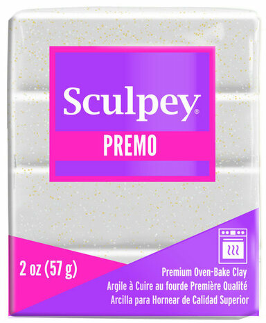 Sculpey Premo -- White Gold Glitter &ndash; foto van polymeerklei