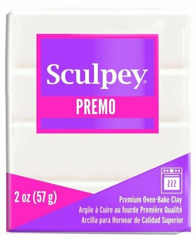 Sculpey Premo -- White Translucent &ndash; foto van polymeerklei
