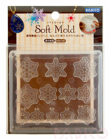 Padico Soft Clay Mold Snow Crystal &ndash; mal voor resin en klei voor creatieve projecten