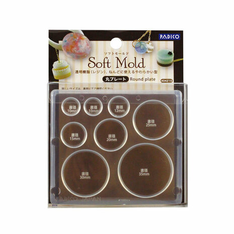 Padico Soft Mold Round Plate &ndash; mal voor resin en klei voor creatieve projecten