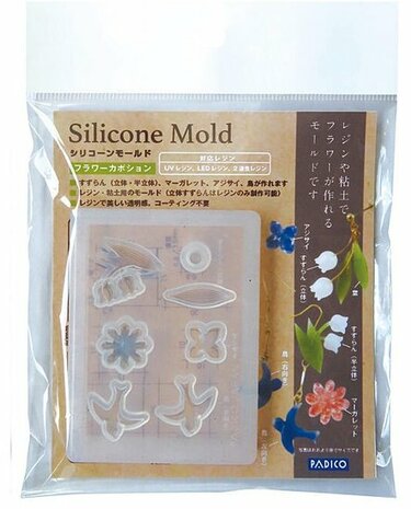 Padico Silicone mold Flower Cabochon &ndash; mal voor resin en klei voor creatieve projecten