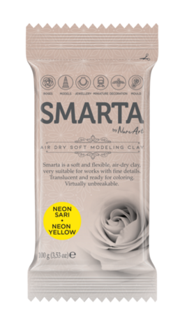 Smarta - Neon Yellow [100g] &ndash; luchtdrogende modelleerklei