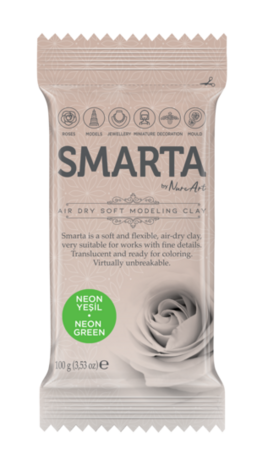 Smarta - Neon Green [100g] &ndash; luchtdrogende modelleerklei