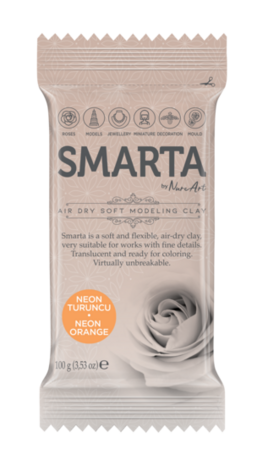 Smarta - Neon Orange [100g] &ndash; luchtdrogende modelleerklei