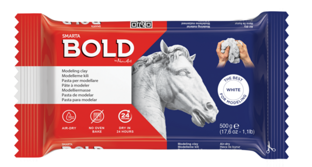 Smarta BOLD - White [500g] &ndash; luchtdrogende modelleerklei