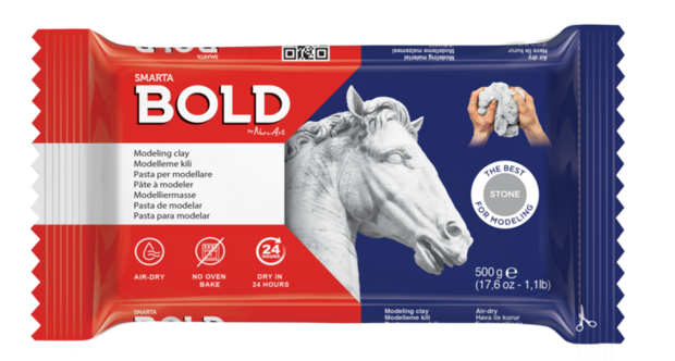 Smarta BOLD - Stone Grey [500g] &ndash; luchtdrogende modelleerklei