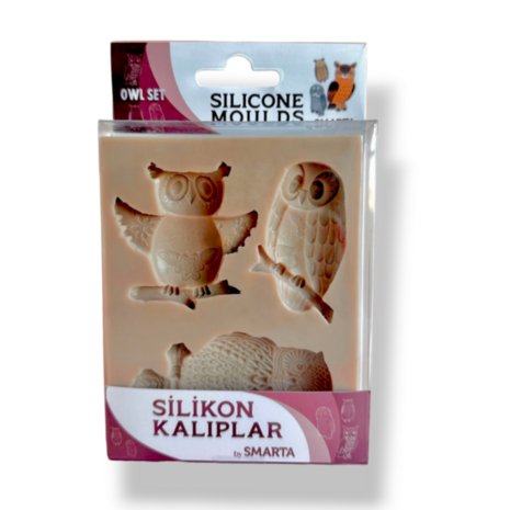 Smarta Silicone Mold - Owl Set &ndash; flexibele siliconenmal