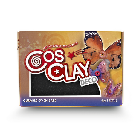 Cosclay Black Shimmer 226 g &ndash; flexibele Cosclay polymeerklei met speciaal effect