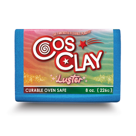 Cosclay LUSTER Ocean Blue 226 g &ndash; flexibele Cosclay polymeerklei met speciaal effect