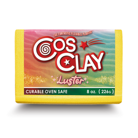 Cosclay LUSTER Pineapple Yellow 226 g &ndash; flexibele Cosclay polymeerklei met speciaal effect