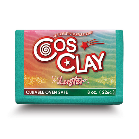 Cosclay LUSTER Seaside Teal 226 g &ndash; flexibele Cosclay polymeerklei met speciaal effect