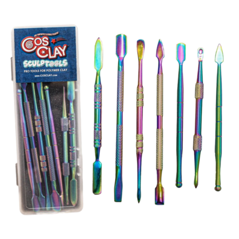 Anodized Steel Sculpting Set &ndash; modelleergereedschap voor klei en sculptingmassa