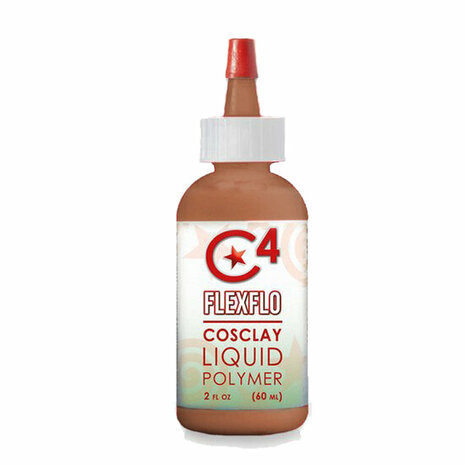 Cosclay Flexflo Deco Brown 60 ml &ndash; vloeibare flexibele Cosclay voor coatings en gietdetails