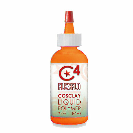 Cosclay Flexflo Deco Orange 60 ml &ndash; vloeibare flexibele Cosclay voor coatings en gietdetails